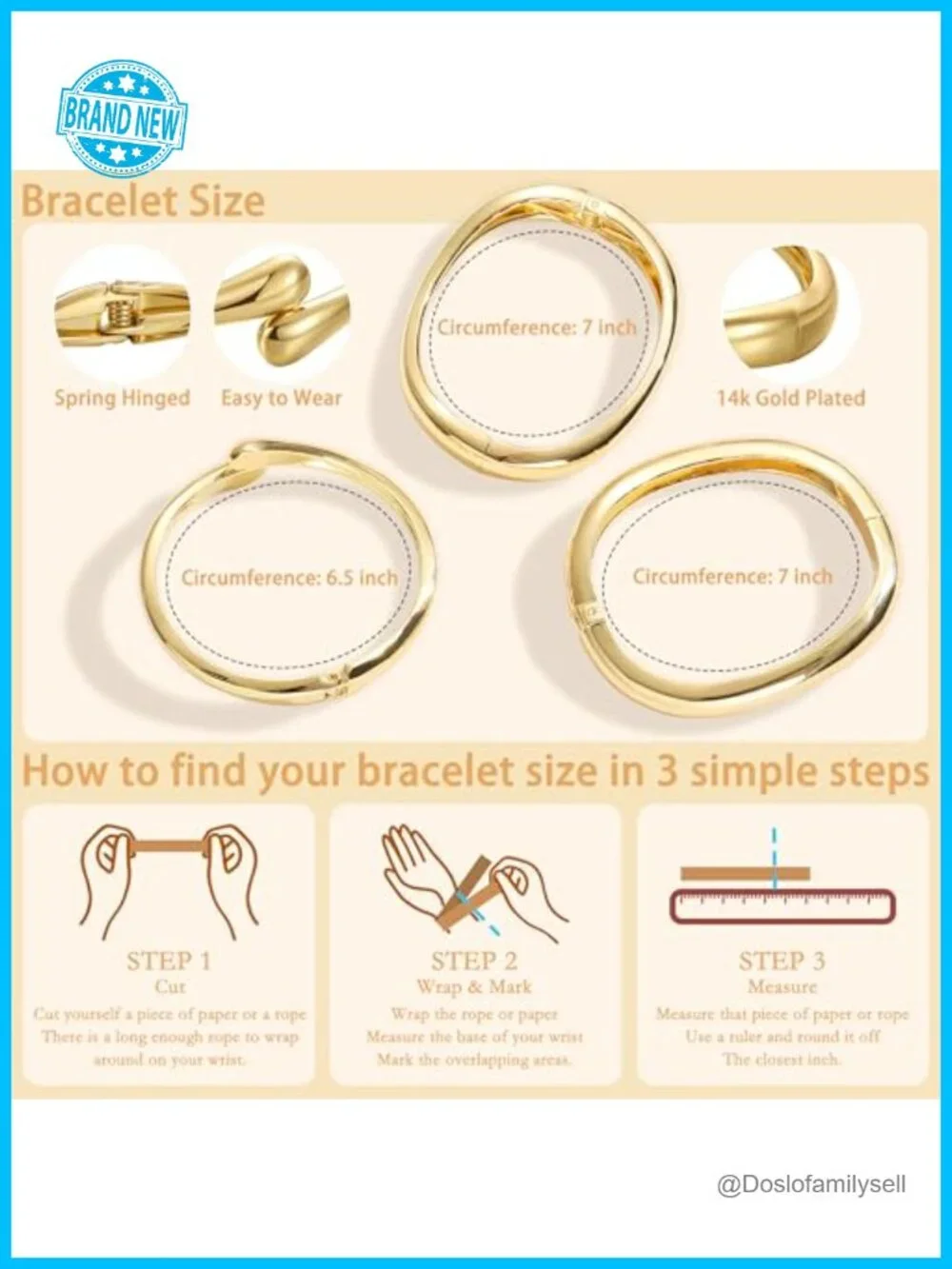 3Pcs Chunky Gold Bangle Bracelets Set, Alloy Steel Gold Plated Stackable Cuff